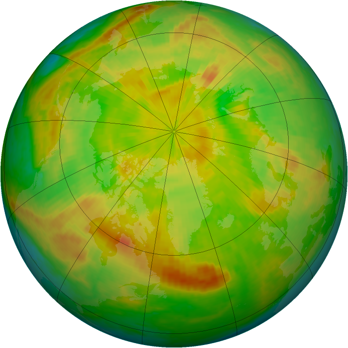 Arctic ozone map for 25 May 2004